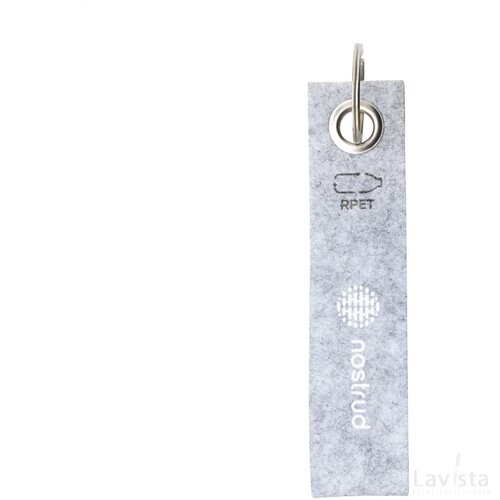 Rpet Felt Keyring Sleutelhanger Lichtgrijs