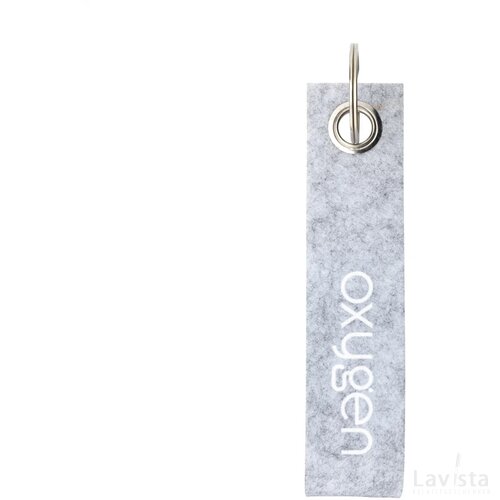 Rpet Felt Keyring Sleutelhanger Lichtgrijs