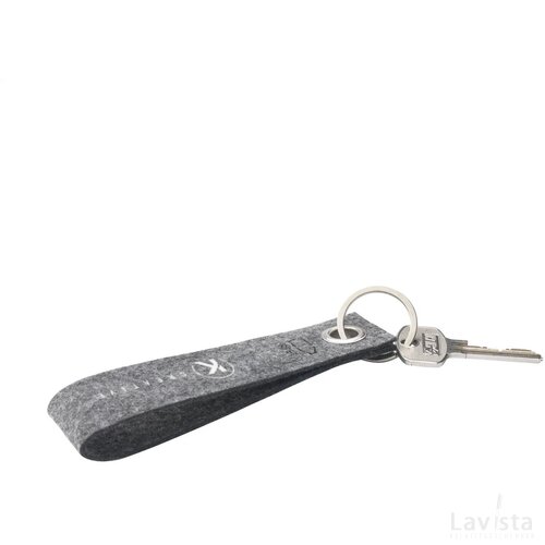 Rpet Felt Keyring Sleutelhanger Grijs