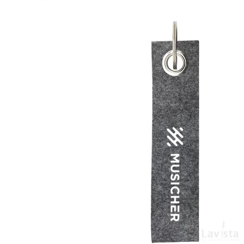 Rpet Felt Keyring Sleutelhanger Grijs