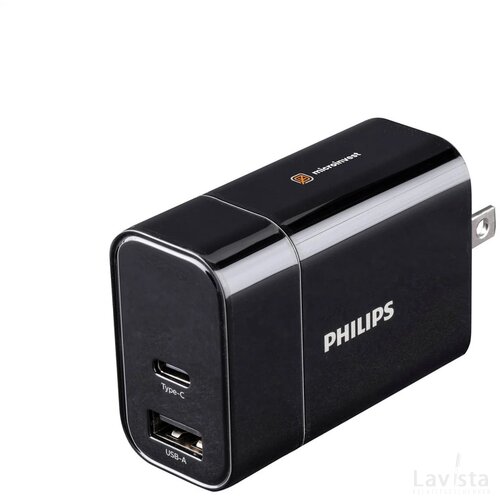Philips Travel Charger Reisoplader Zwart
