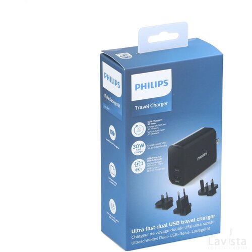 Philips Travel Charger Reisoplader Zwart