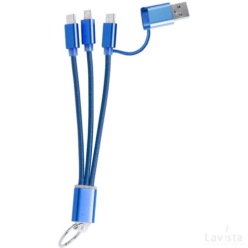 Frecles Sleutelhanger Usb-Oplaadkabel Blauw