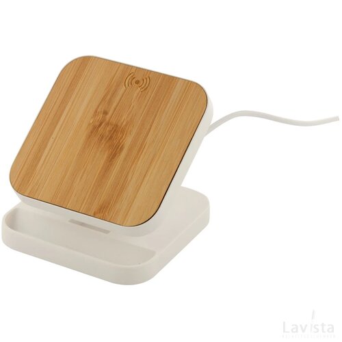Rabso Draadloze Oplader Met Telefoon Houder Wit