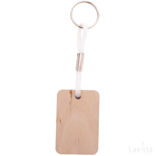 Woody Plus D Custom Made Sleutelhanger Wit
