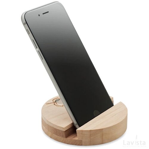 Berkenhouten telefoonhouder Grow round stand hout