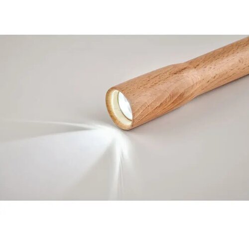 Houten zaklamp met cob-licht Bruin