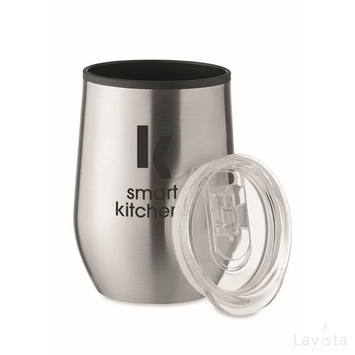Dubbelwandige reisbeker (350 ml) Zilver