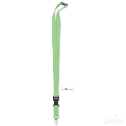 Lanyard met metalen haak 20mm Lannycot limoen