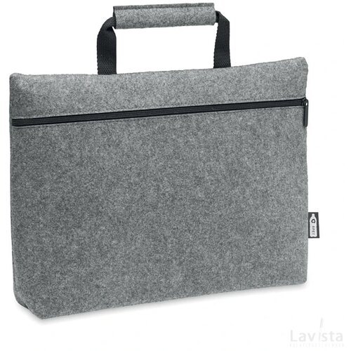 Rpet vilt laptop tas met rits Tapla grijs