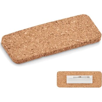Naamkaarthouder kurk Dero beige