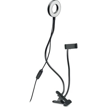 Draagbare selfie ringlamp Mini helo zwart