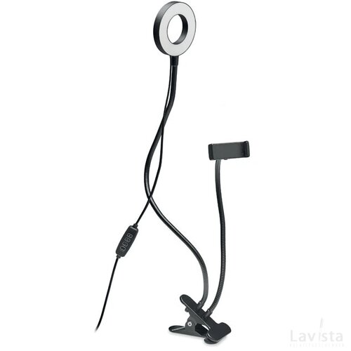 Draagbare selfie ringlamp Mini helo zwart