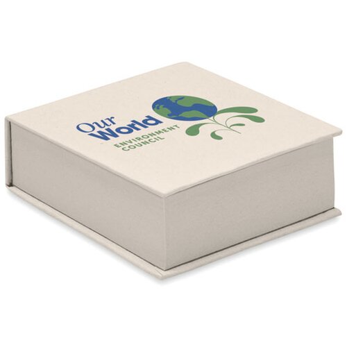 Memoblokje van gerecycled melkpak Wit