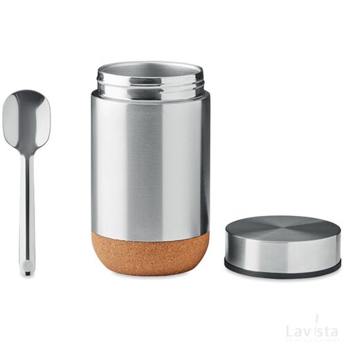 Dubbelwandige pot 400 ml Bettna mat zilver