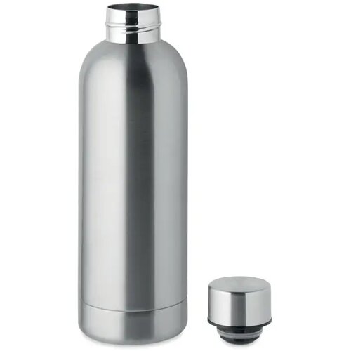 Gerecyclede RVS dubbelwandige fles Zilver 650 ml