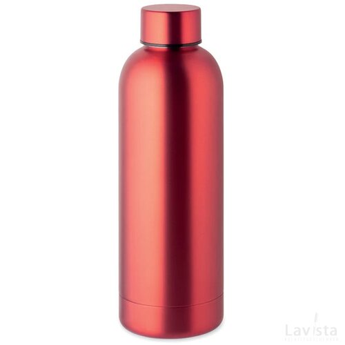 Gerecyclede rvs fles Athena rood