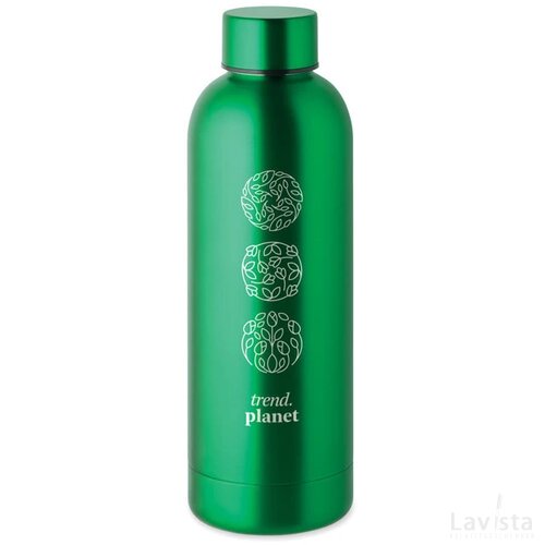 Gerecyclede rvs fles Athena groen