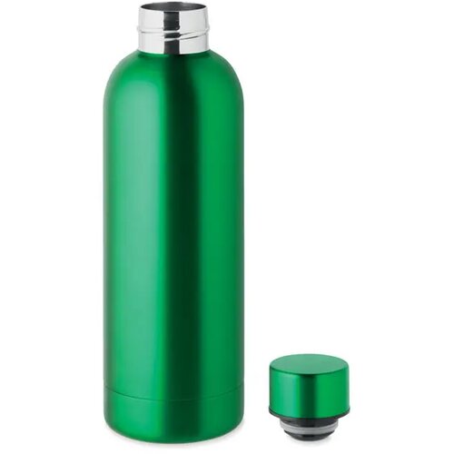 Gerecyclede RVS dubbelwandige fles Groen 650 ml