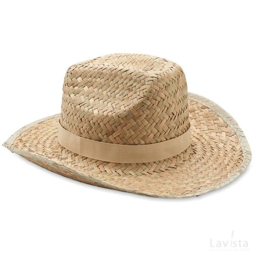 Cowboyhoed van stro Texas beige