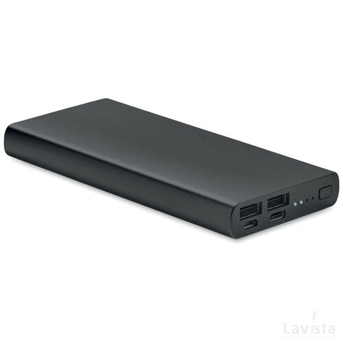 10000 mah powerbank Powerflat 8 c zwart