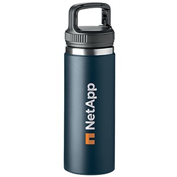 Dubbelwandige veldfles met haakhanger Kobaltblauw