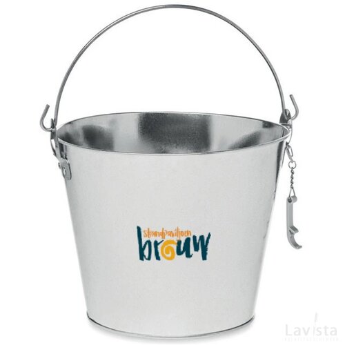 Metalen bieremmer 4l Bucky mat zilver
