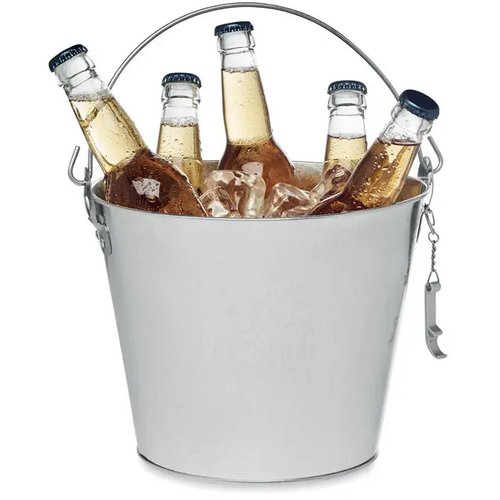 Metalen bieremmer 4l Bucky mat zilver