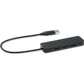 Usb-hub 4-poorts Hubbie zwart
