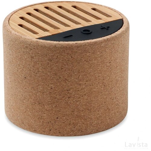 Kurken draadloze luidspreker Round + beige