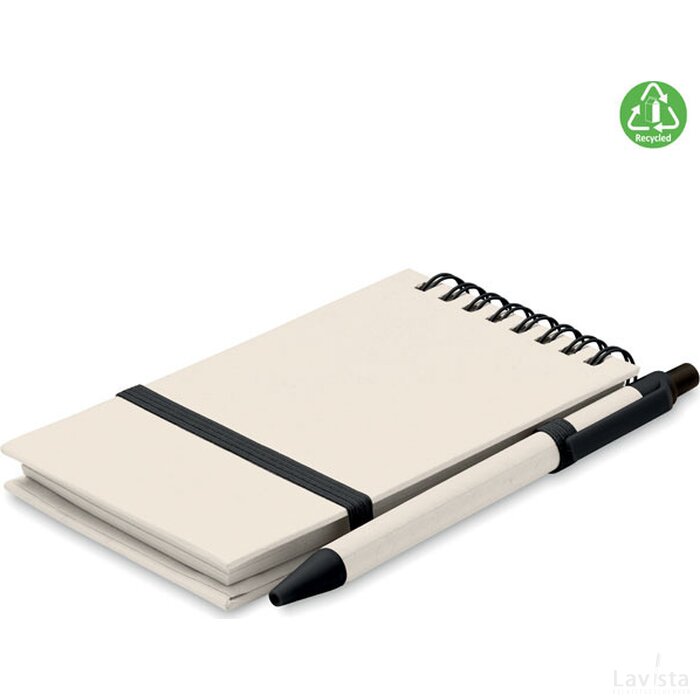 A6 gerecycled karton notebook Mito set zwart