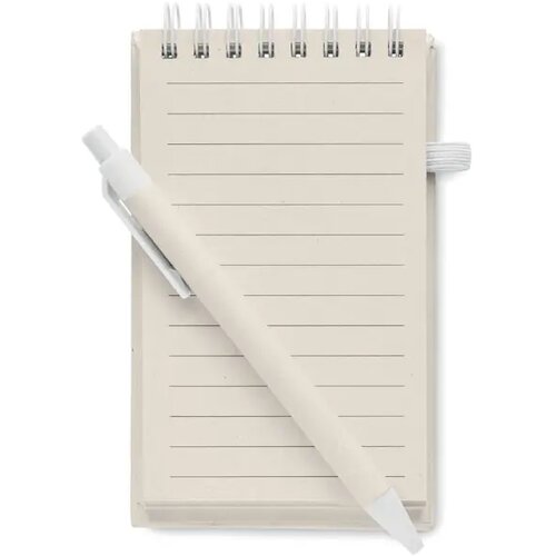 A6 gerecycled karton notebook Mito set wit