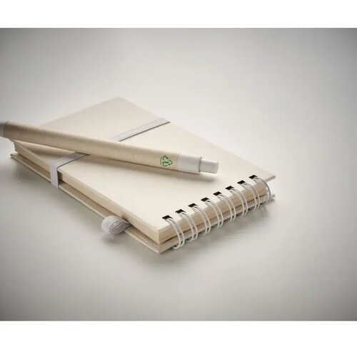 A6 gerecycled karton notebook Mito set wit
