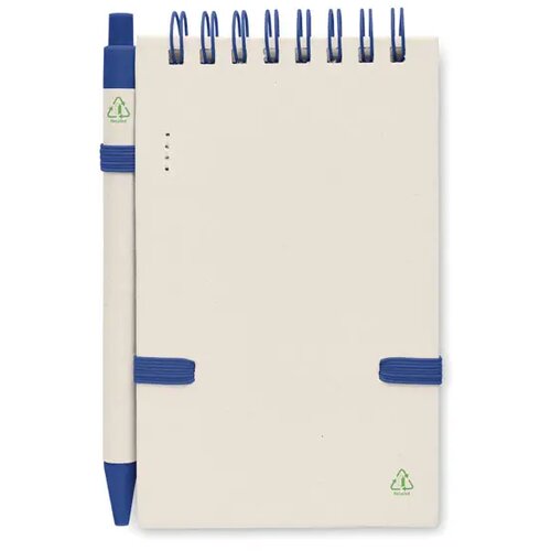 A6 gerecycled karton notebook Mito set blauw