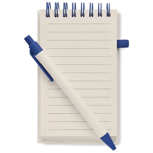 A6 gerecycled karton notebook Mito set blauw