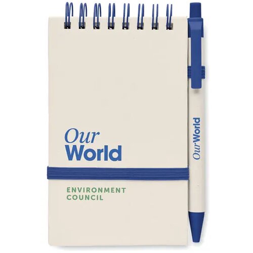 A6 gerecycled karton notebook Mito set blauw