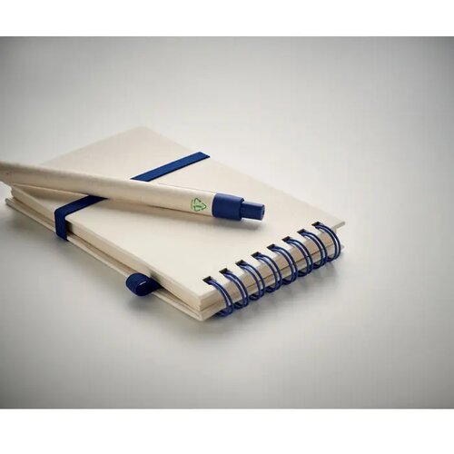 A6 gerecycled karton notebook Mito set blauw