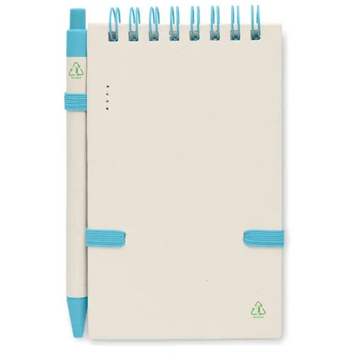 A6 gerecycled karton notebook Mito set turquoise