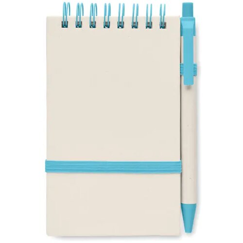 A6 gerecycled karton notebook Mito set turquoise