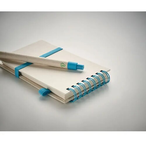 A6 gerecycled karton notebook Mito set turquoise