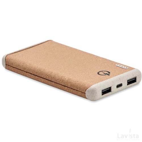 Draadloze 10000 mah powerbank Ralia beige