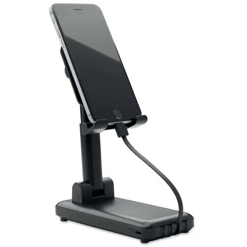 Powerbank met uitschuifbare telefoonhouder (10.000 mAh) Zwart