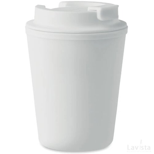 Gerecyclede pp beker 300 ml Tridus wit