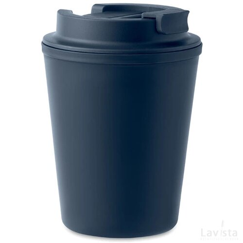 Gerecyclede pp beker 300 ml Tridus donker marineblauw