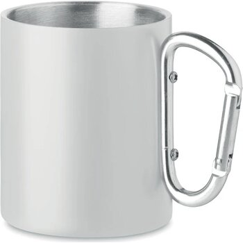 Metalen mok dubbelwandig 300ml Trumba wit