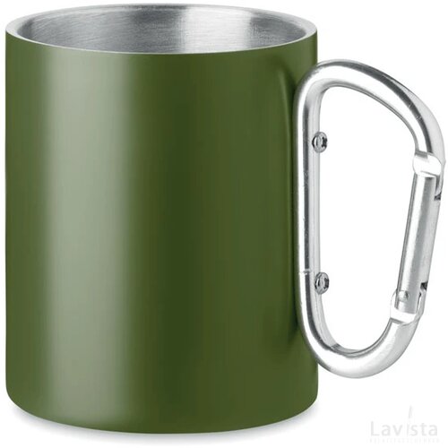 Metalen mok dubbelwandig 300ml Trumba donkergroen