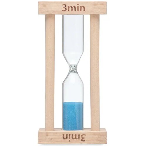 Houten zandloper 3 minuten Bruin