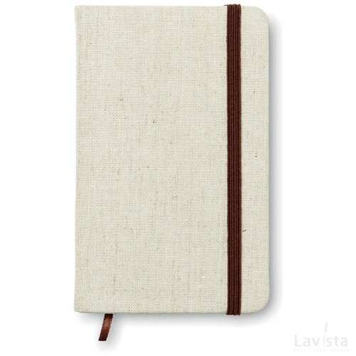 A6 canvas notitieboekje beige