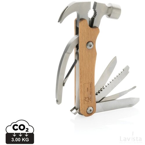 Houten multitoolhamer bruin