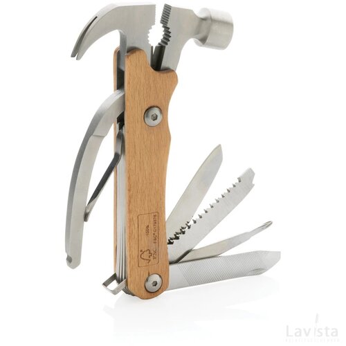 Houten multitoolhamer bruin